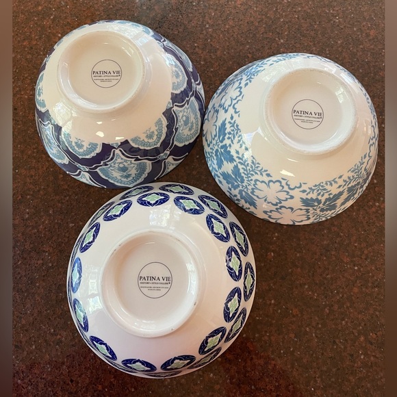 Patina Vie Anthropology History & Style Collide Bundle of Three Bowls - Picture 4 of 8